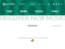 Tablet Screenshot of nzmusicmonth.co.nz